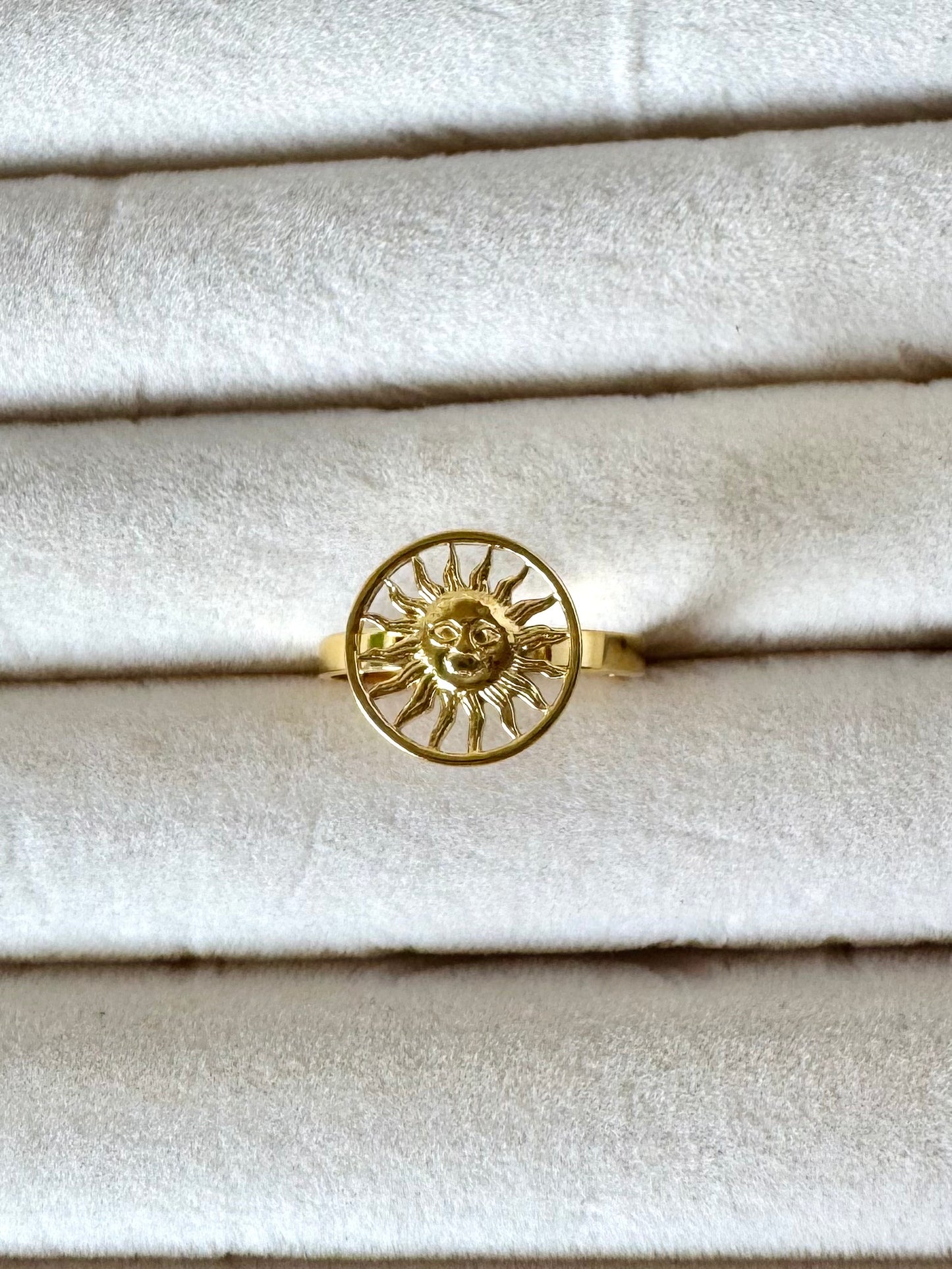 Helia 18K gold-plated adjustable ring