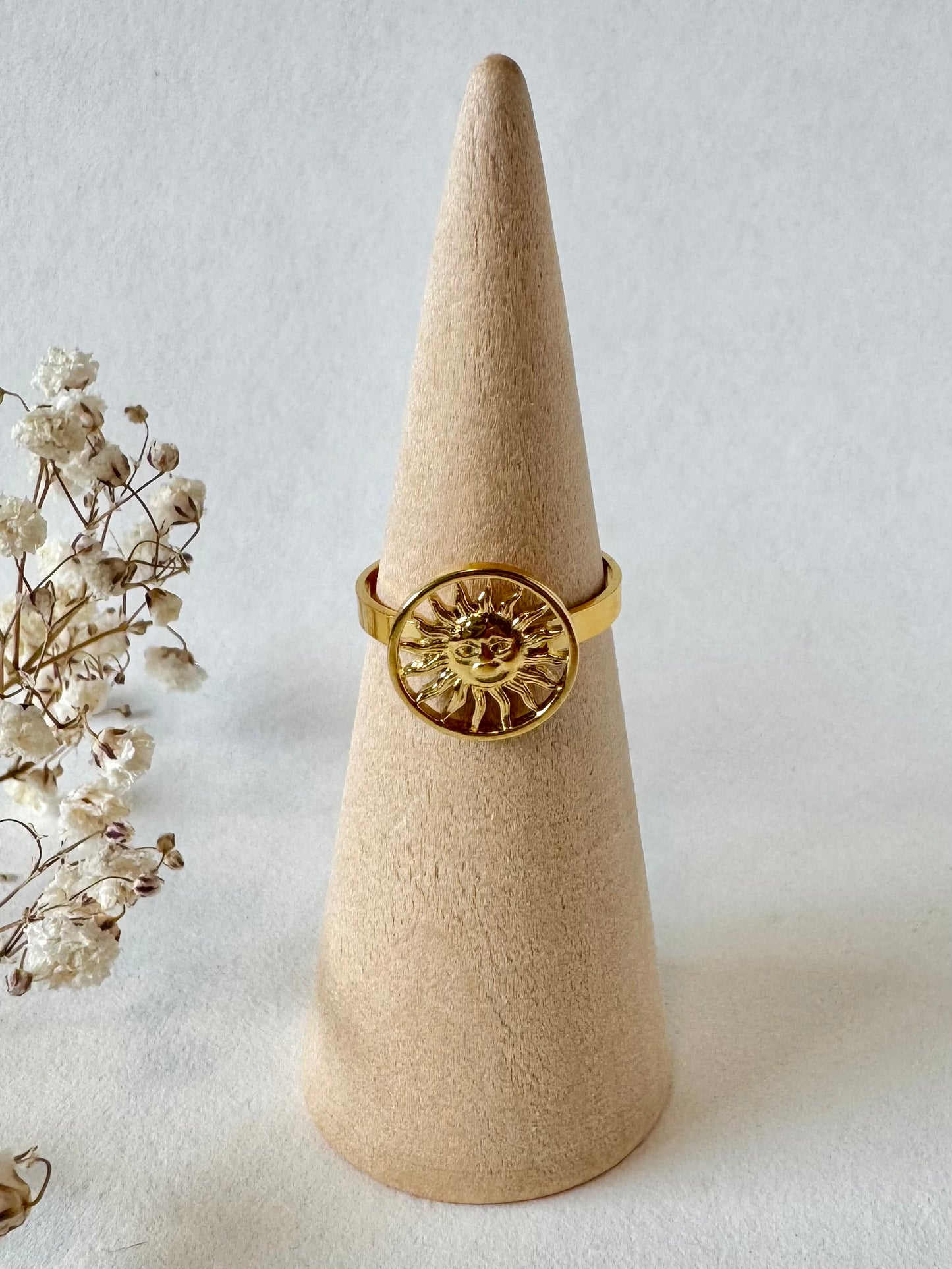 Helia 18K gold-plated adjustable ring