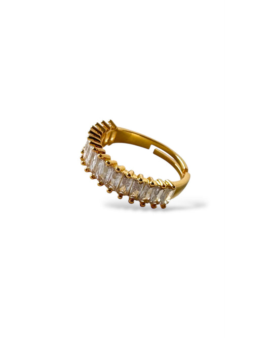 Luna 18K gold-plated adjustable ring