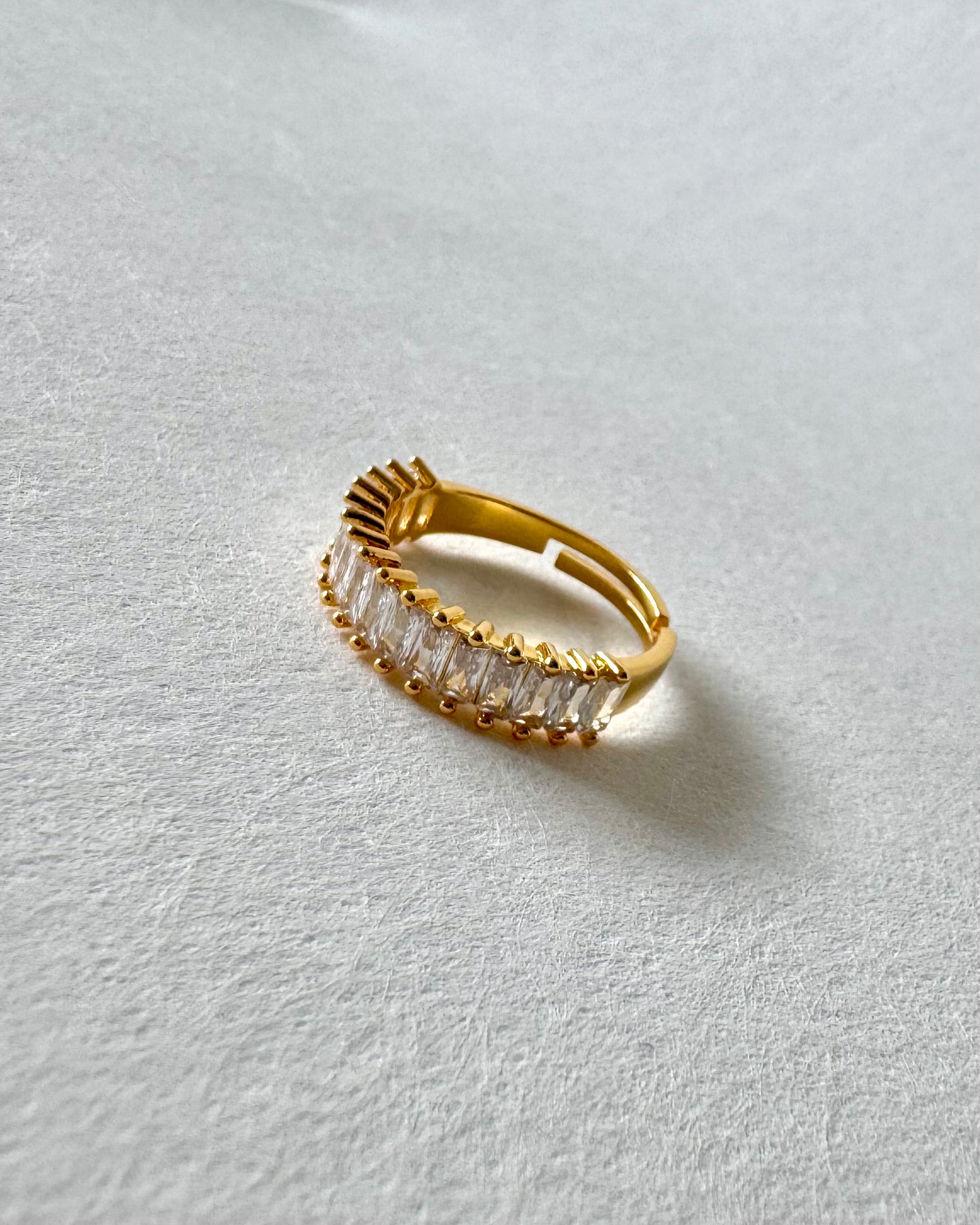 Luna 18K gold-plated adjustable ring