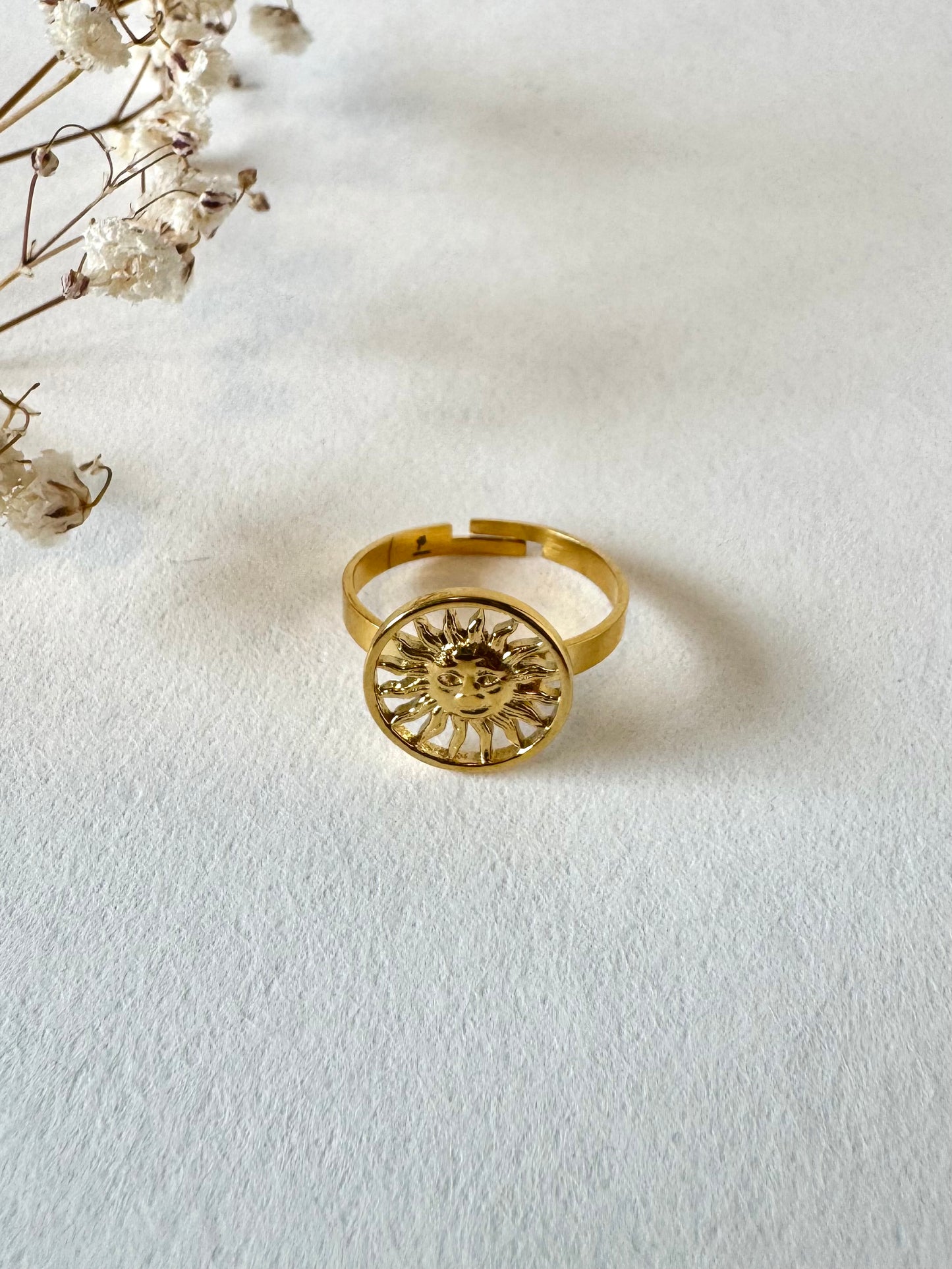 Helia 18K gold-plated adjustable ring