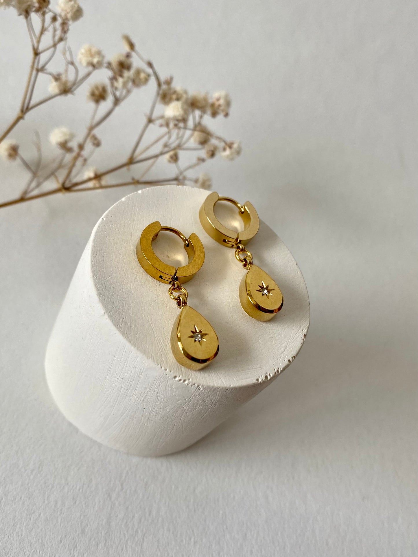 Celeste Huggie Dangle Earrings