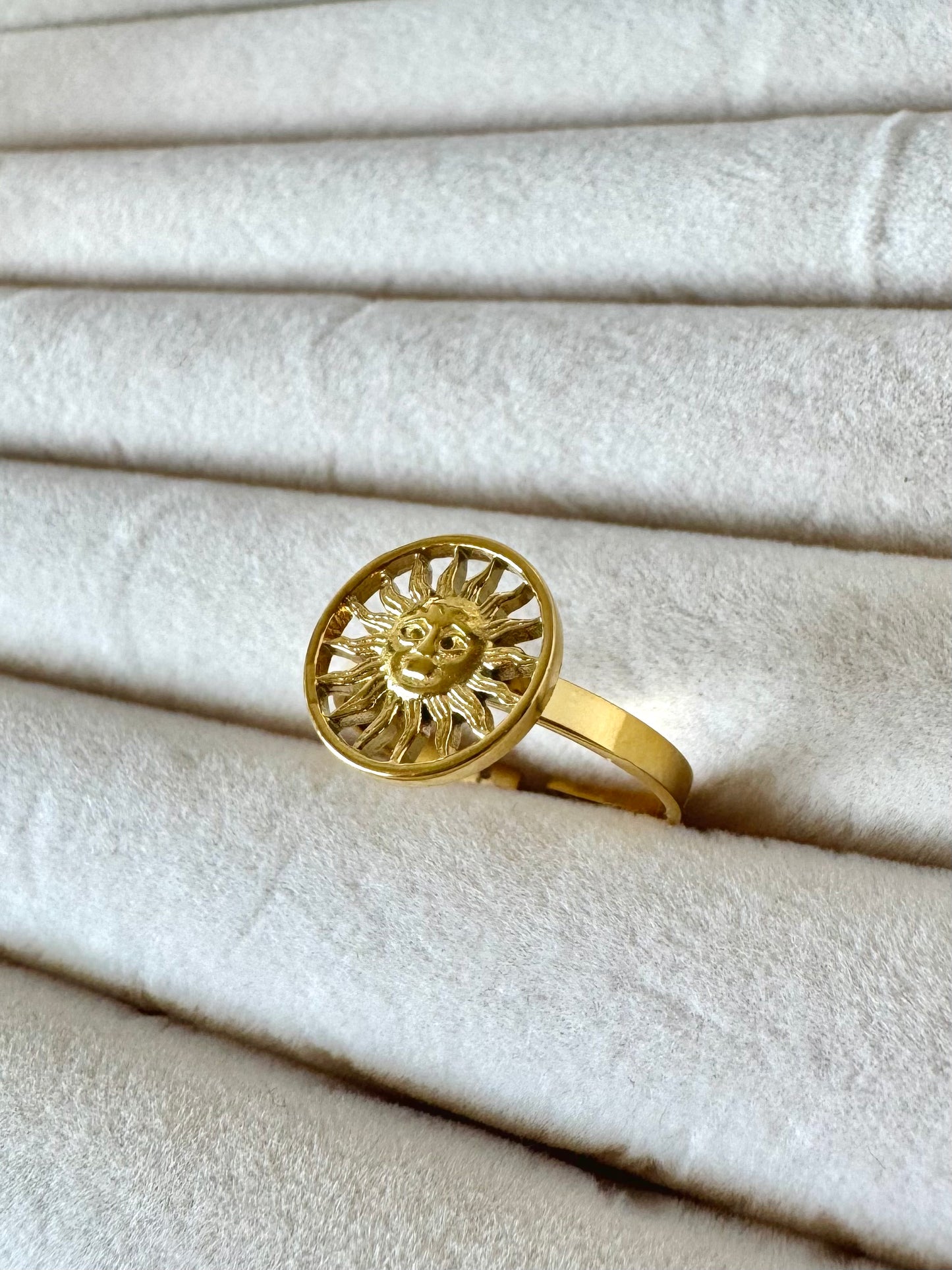 Helia 18K gold-plated adjustable ring