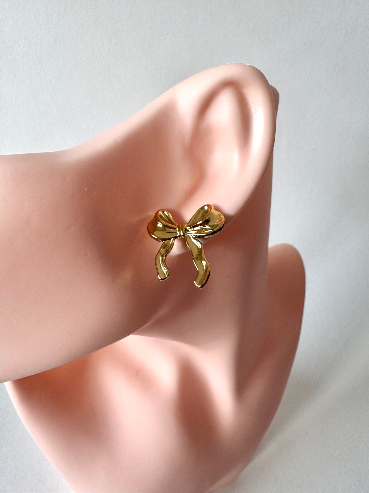 Golden Bow Studs